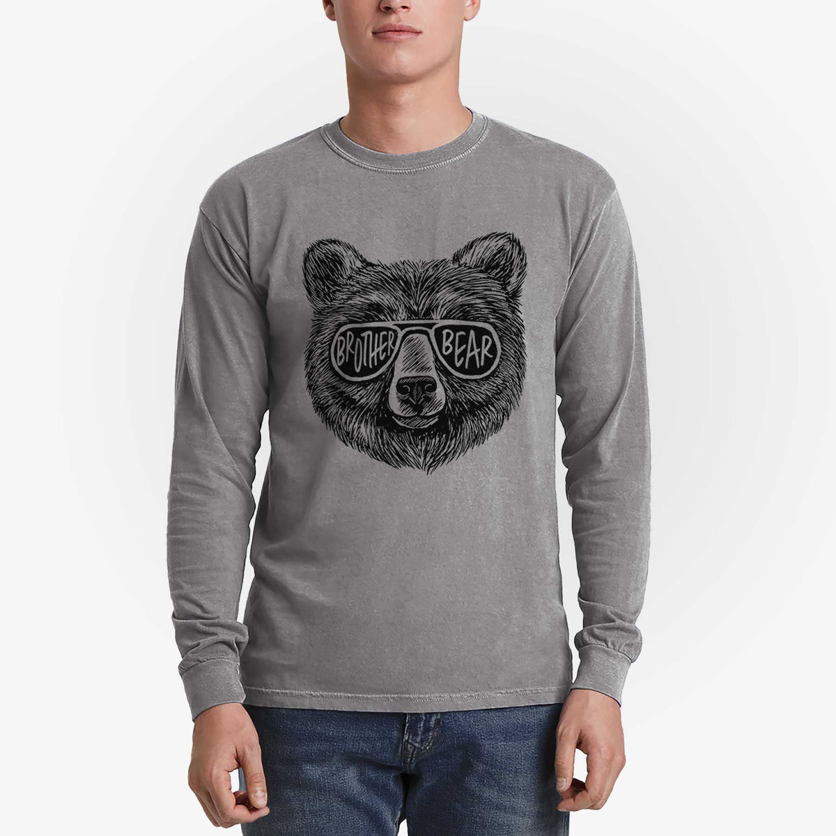 Brother Bear - Men&#39;s Heavyweight 100% Cotton Long Sleeve