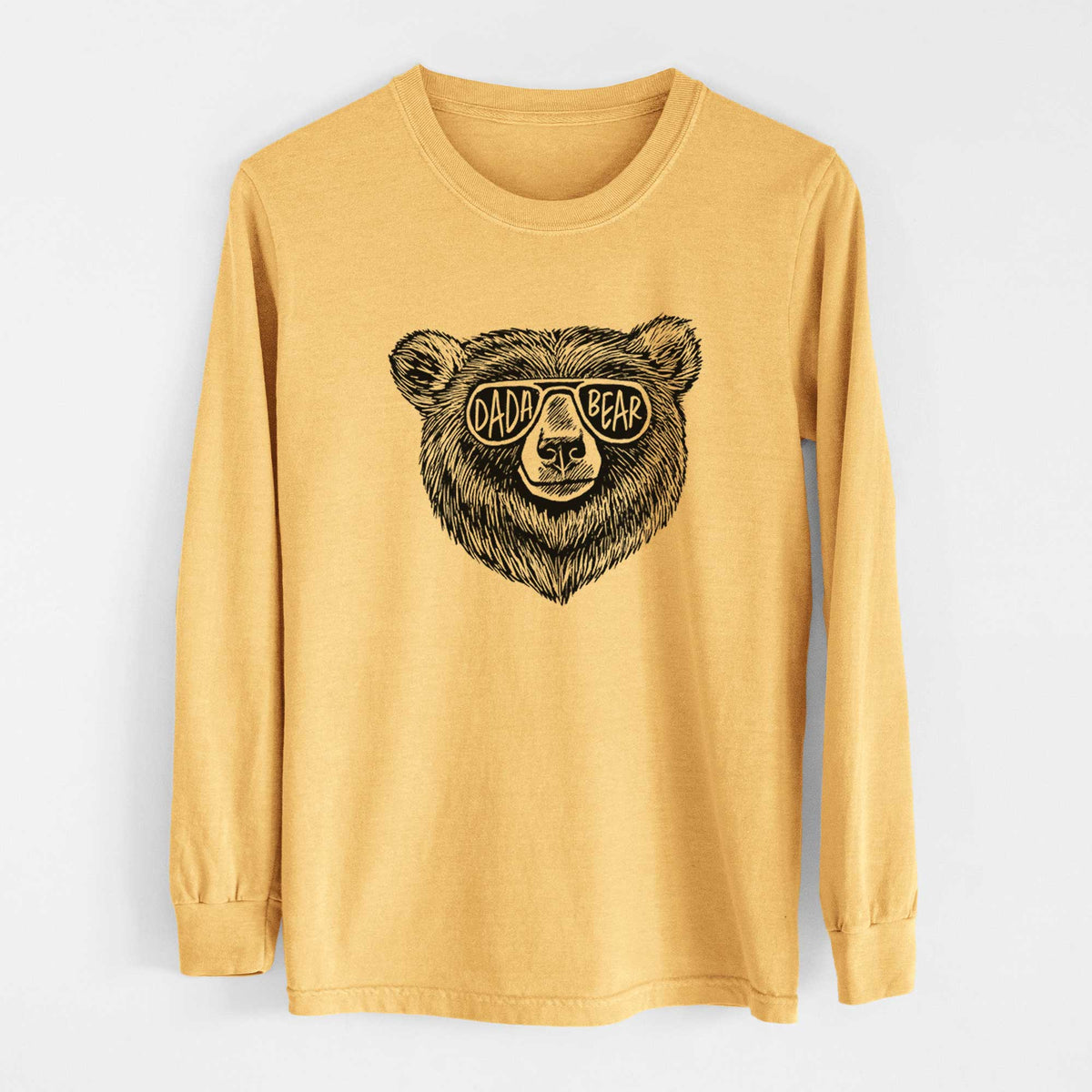 Dada Bear - Men&#39;s Heavyweight 100% Cotton Long Sleeve