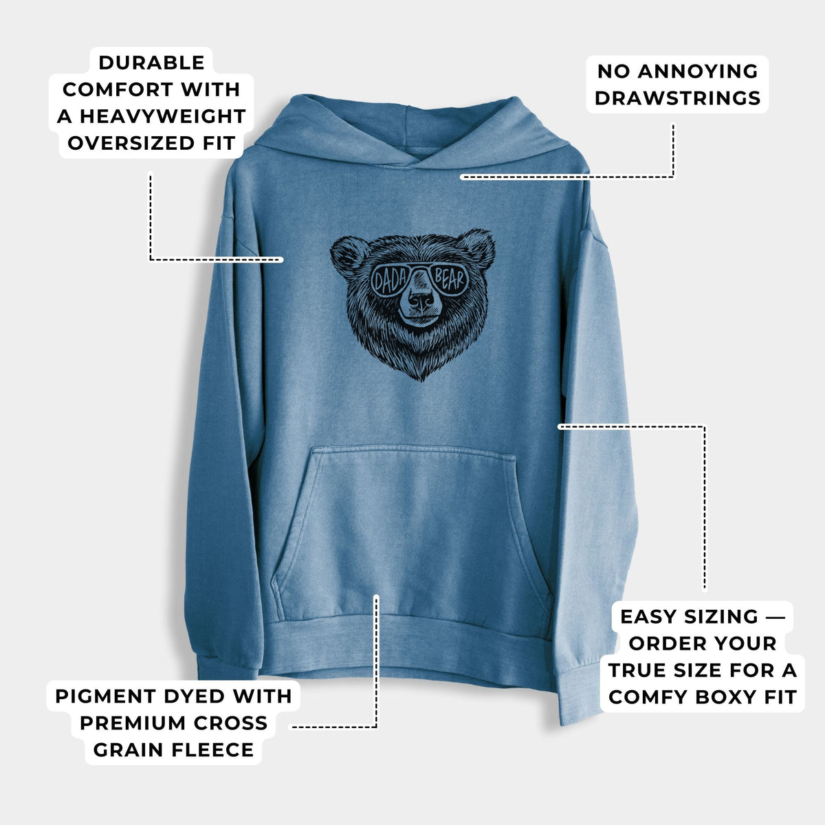 Dada Bear  - Urban Heavyweight Hoodie