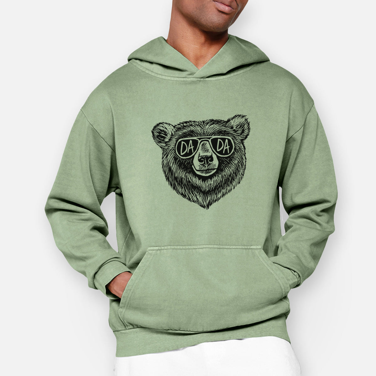 Dada Bear - Dada Glasses  - Urban Heavyweight Hoodie