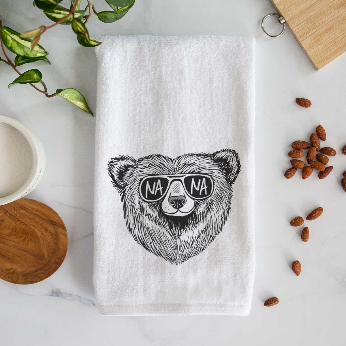 Nana Bear - Nana Glasses Premium Decorative Hand Towel