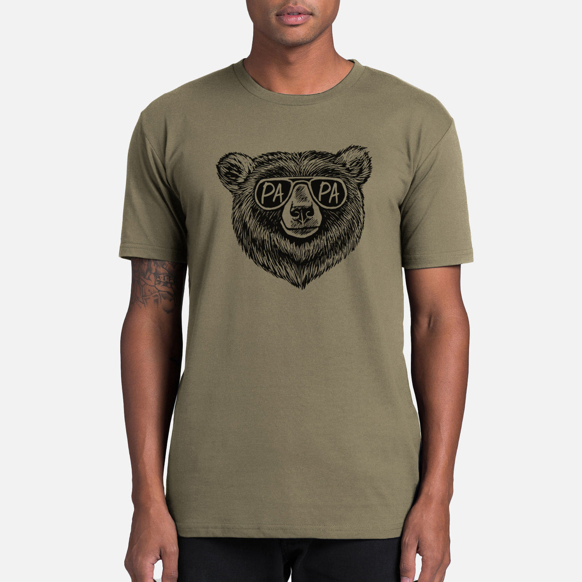 Papa Bear - Papa Glasses - Mens Everyday Staple Tee