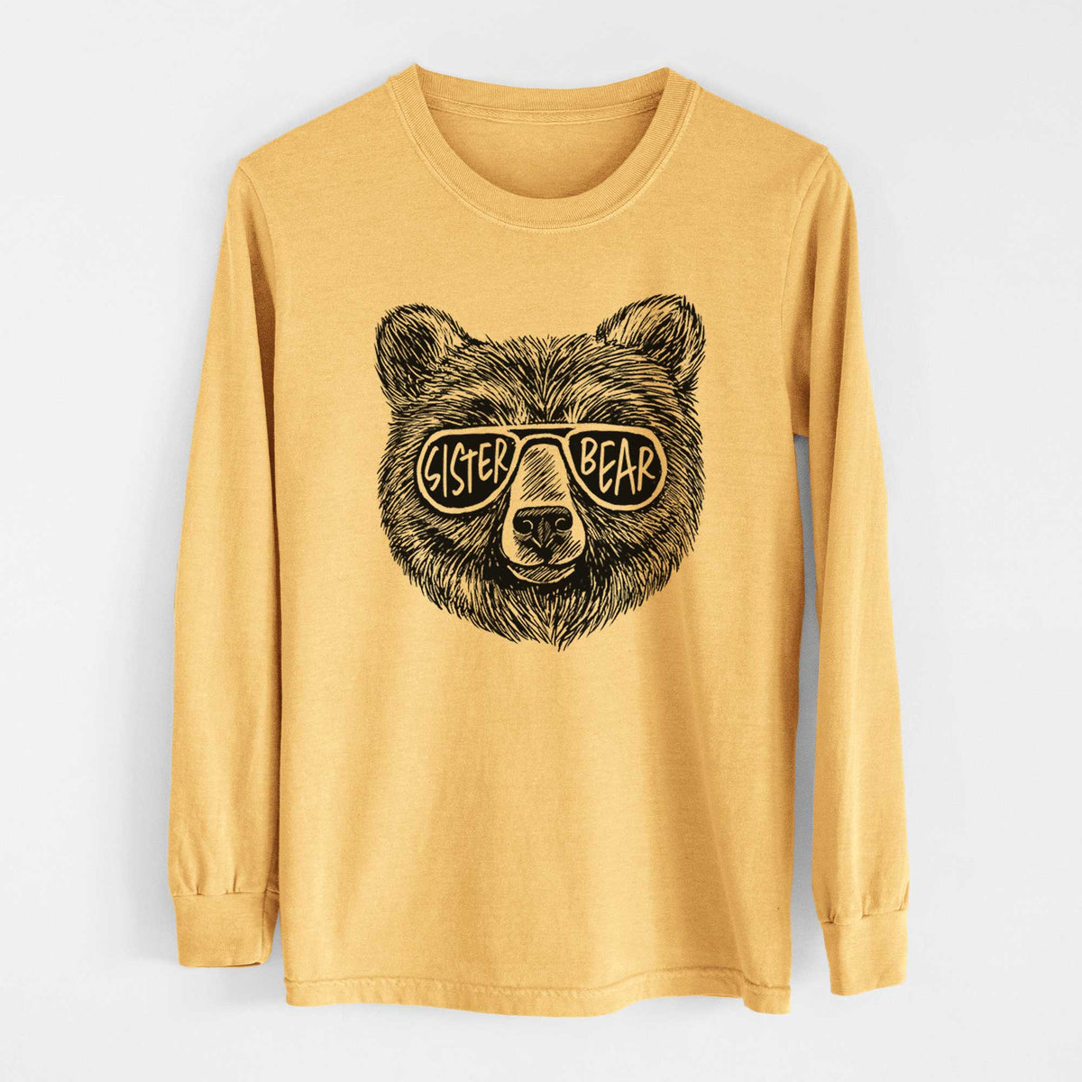 Sister Bear - Men&#39;s Heavyweight 100% Cotton Long Sleeve