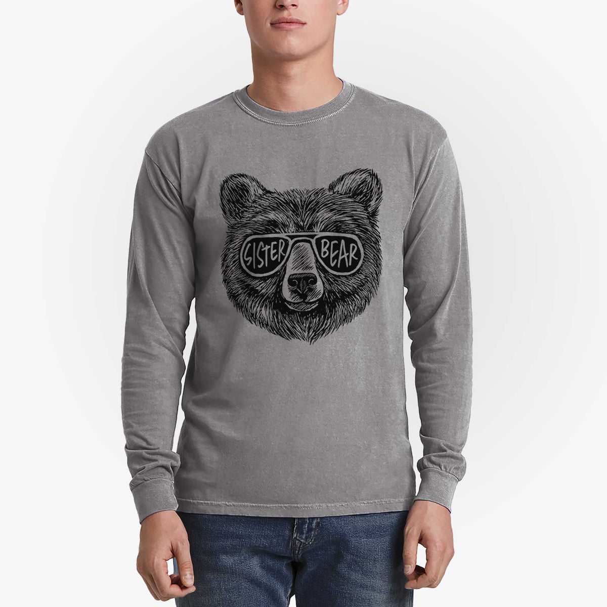 Sister Bear - Men&#39;s Heavyweight 100% Cotton Long Sleeve