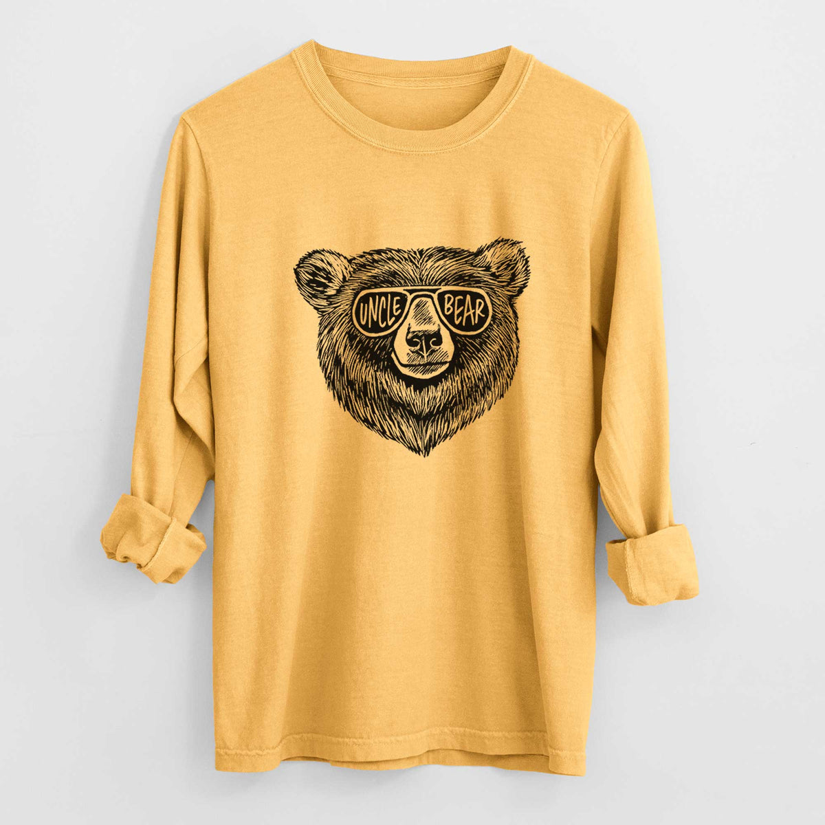 Uncle Bear - Men&#39;s Heavyweight 100% Cotton Long Sleeve