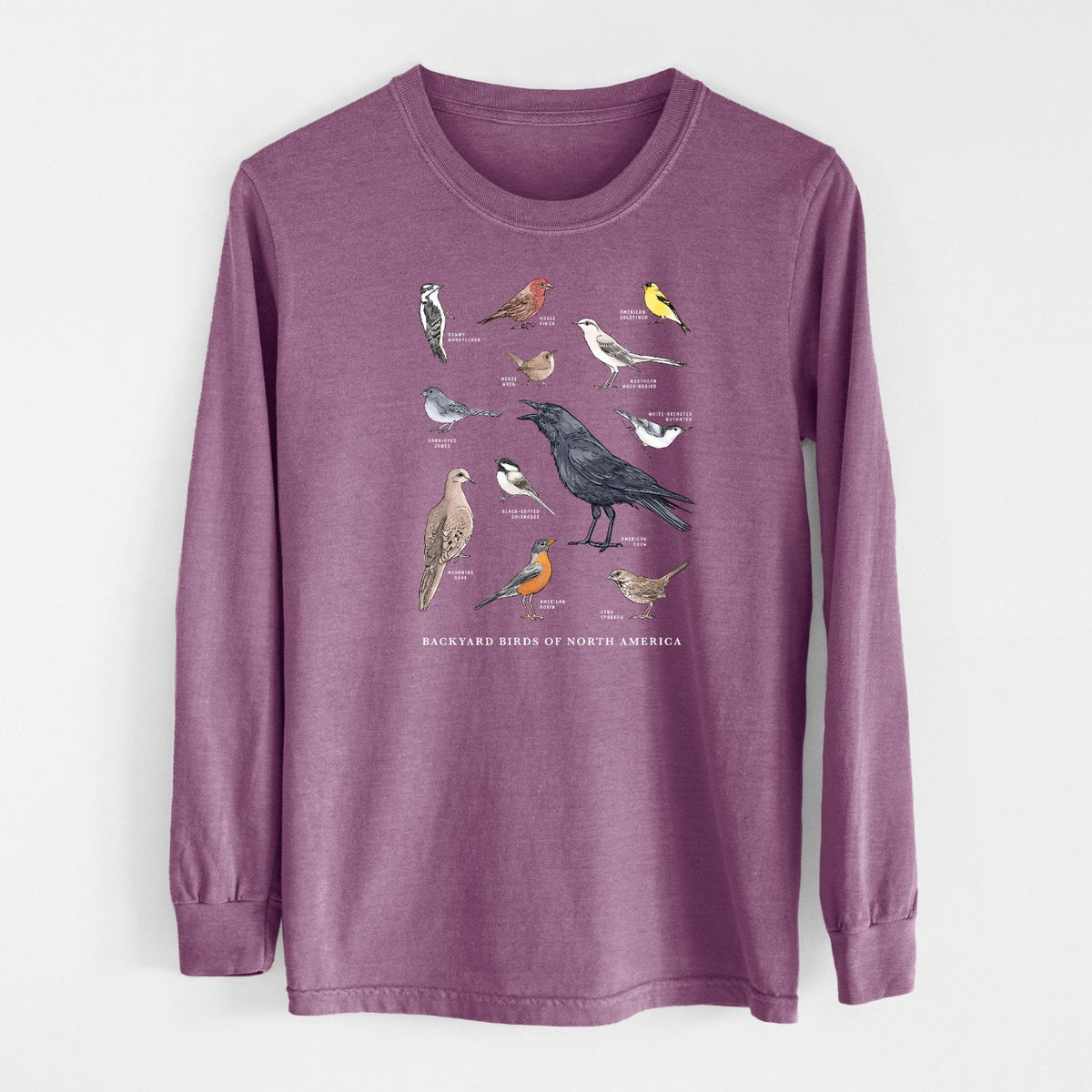 CLOSEOUT - Backyard Birds of North America - Heavyweight 100% Cotton Long Sleeve