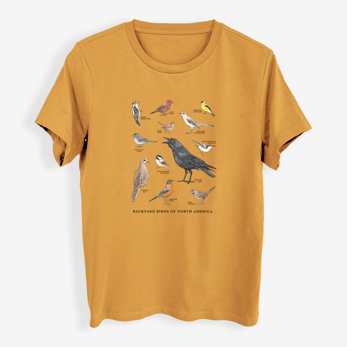 Common Backyard Birds of North America - Womens Everyday Maple Tee