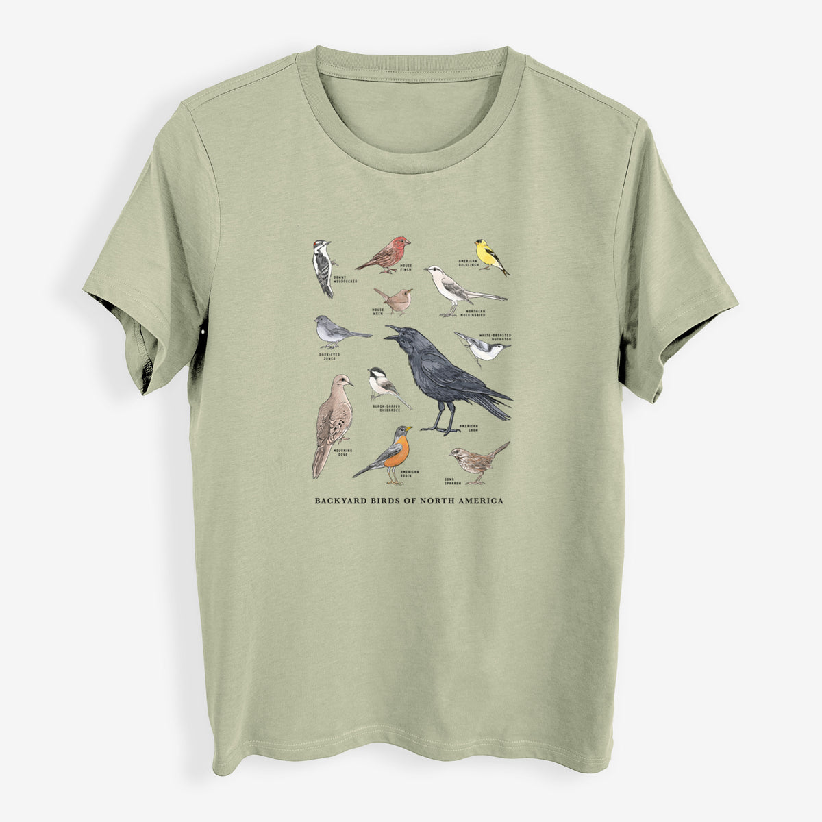 Common Backyard Birds of North America - Womens Everyday Maple Tee