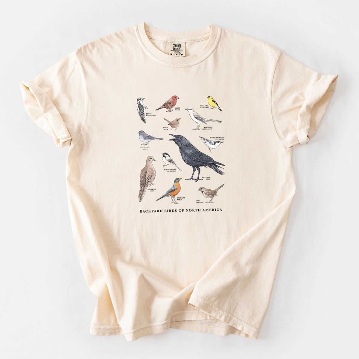 Common Backyard Birds of North America - Unisex Comfort Colors Garment-Dyed Heavyweight T-shirt