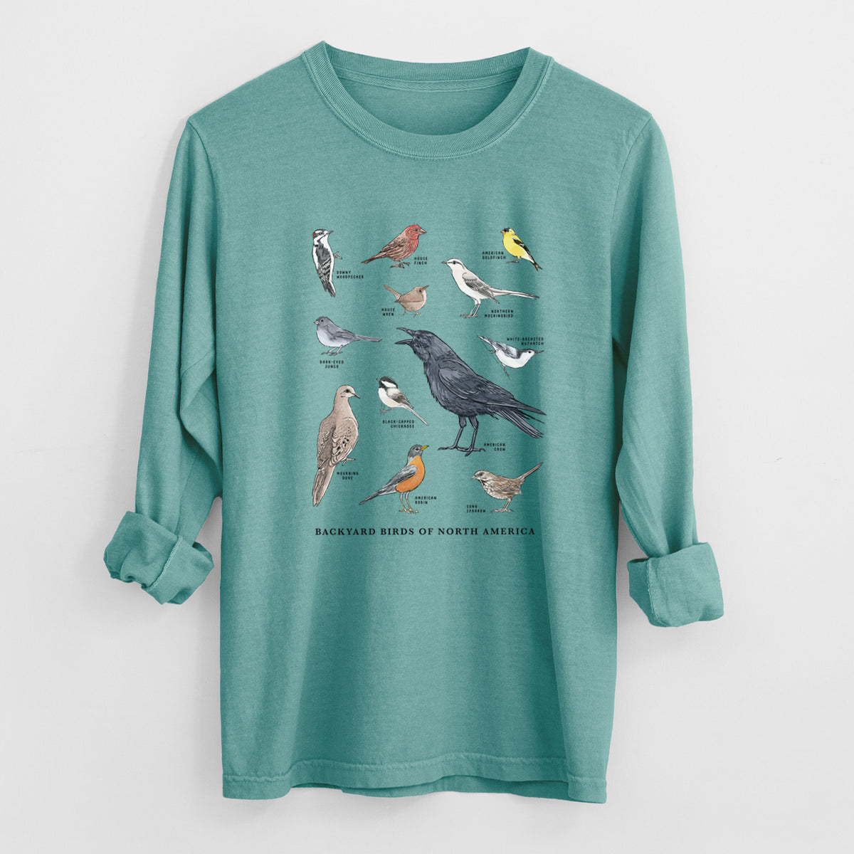 Common Backyard Birds of North America - Heavyweight 100% Cotton Long Sleeve