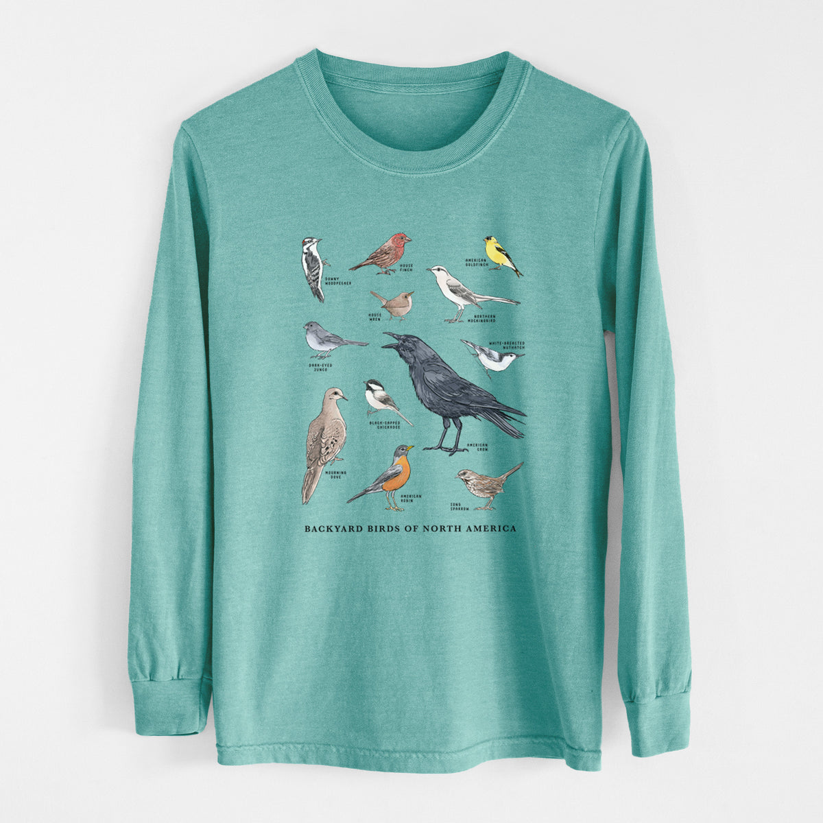 Common Backyard Birds of North America - Heavyweight 100% Cotton Long Sleeve