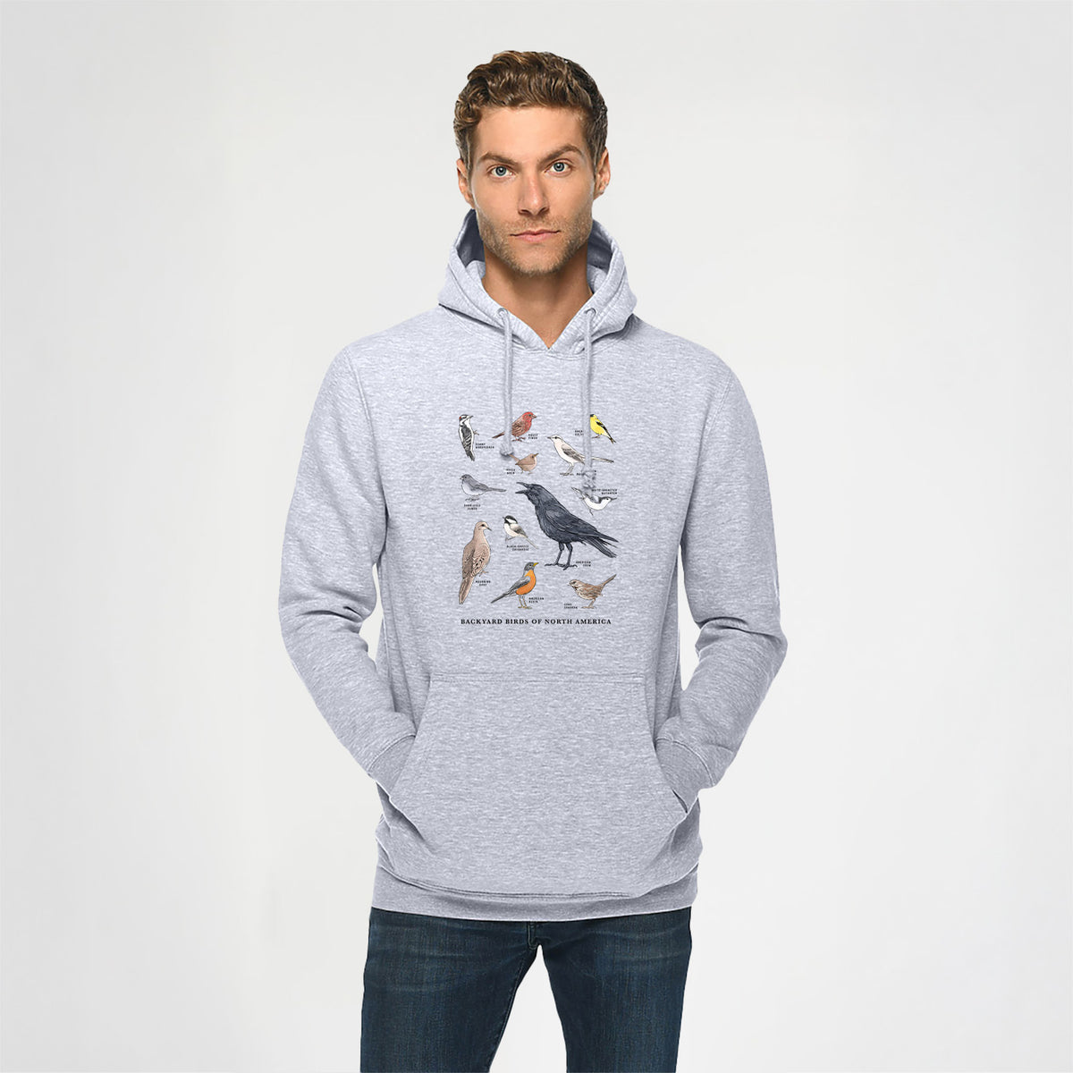 Common Backyard Birds of North America - Heavyweight Fleece Hoodie