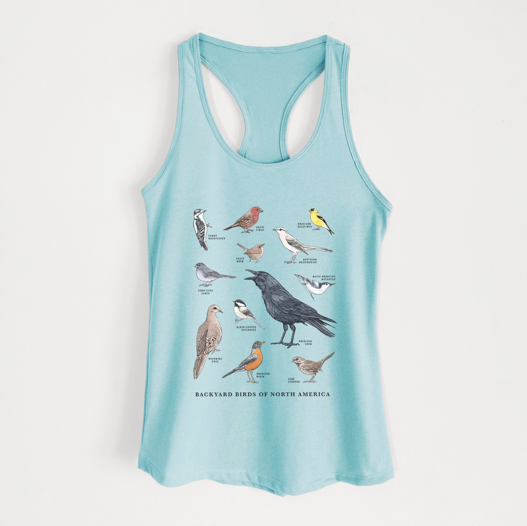 Common Backyard Birds of North America - Women's Racerback Tanktop
