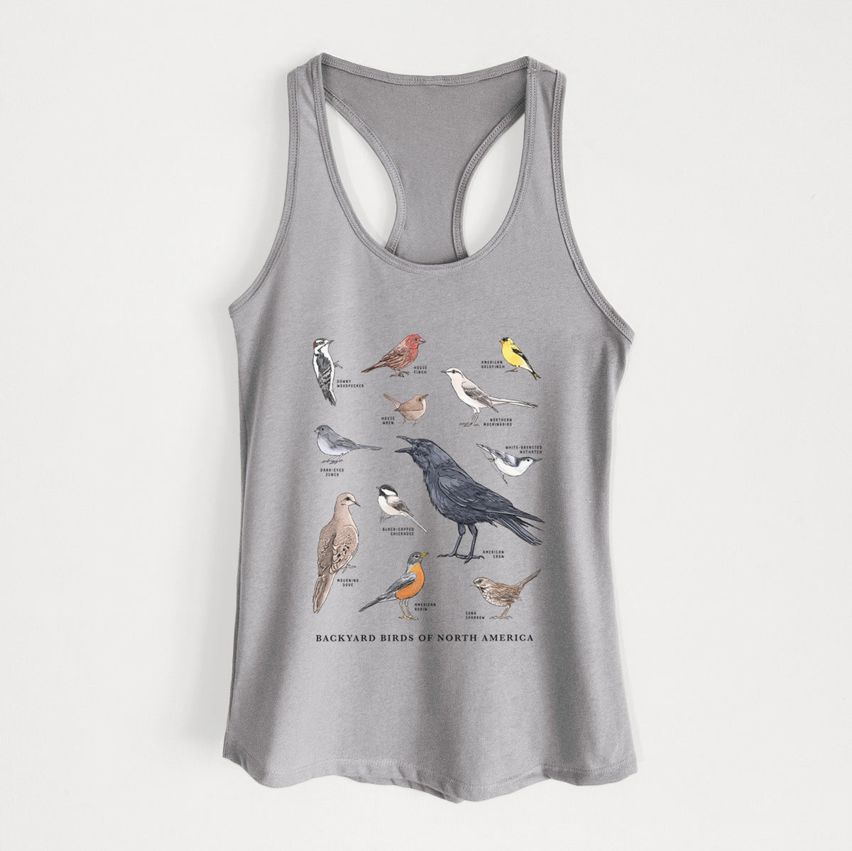 Common Backyard Birds of North America - Women&#39;s Racerback Tanktop