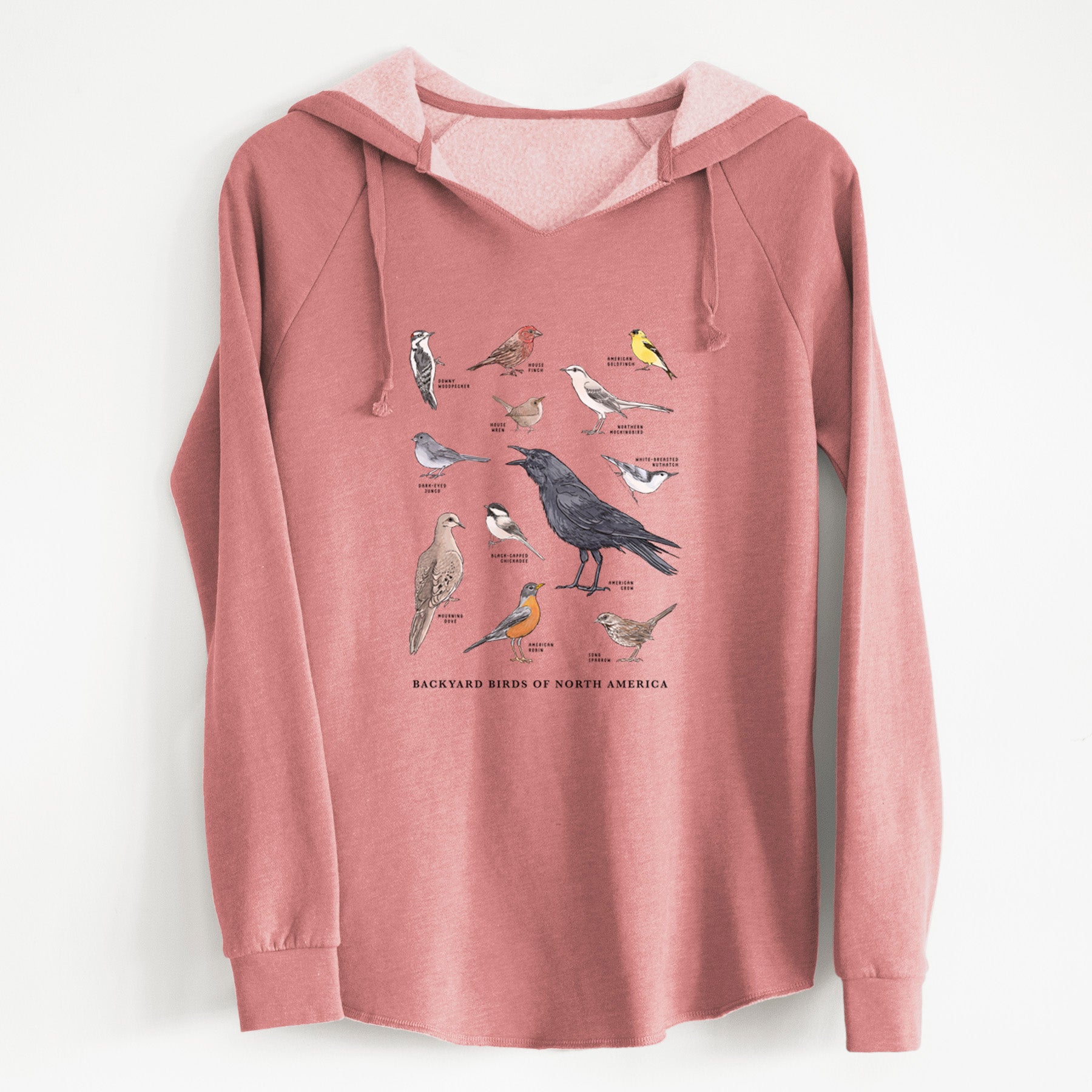 Teal Birds muzikale noot print volwassen sweatshirts, lange mouwen