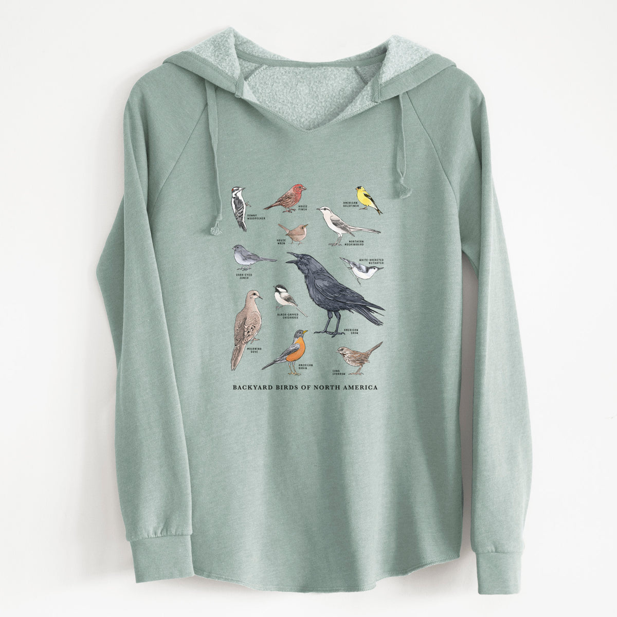 Common Backyard Birds of North America - Cali Wave Hooded Sweatshirt