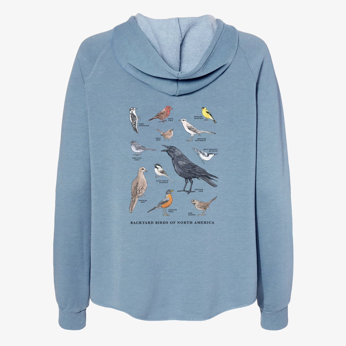 Common Backyard Birds of North America - Women&#39;s Cali Wave Zip-Up Sweatshirt