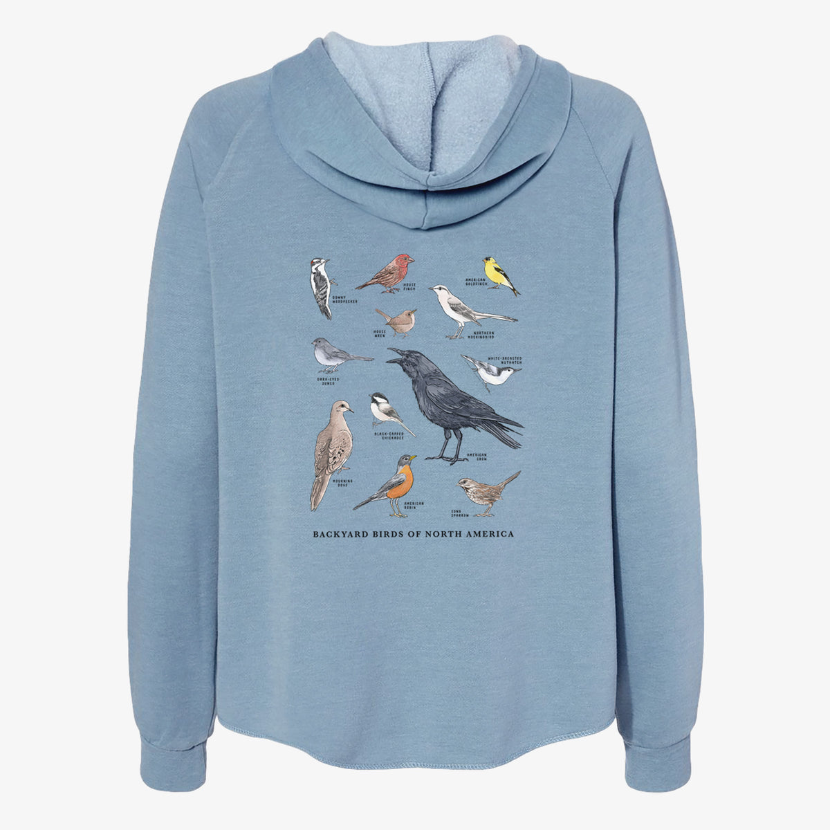 Common Backyard Birds of North America - Women's Cali Wave Zip-Up Sweatshirt