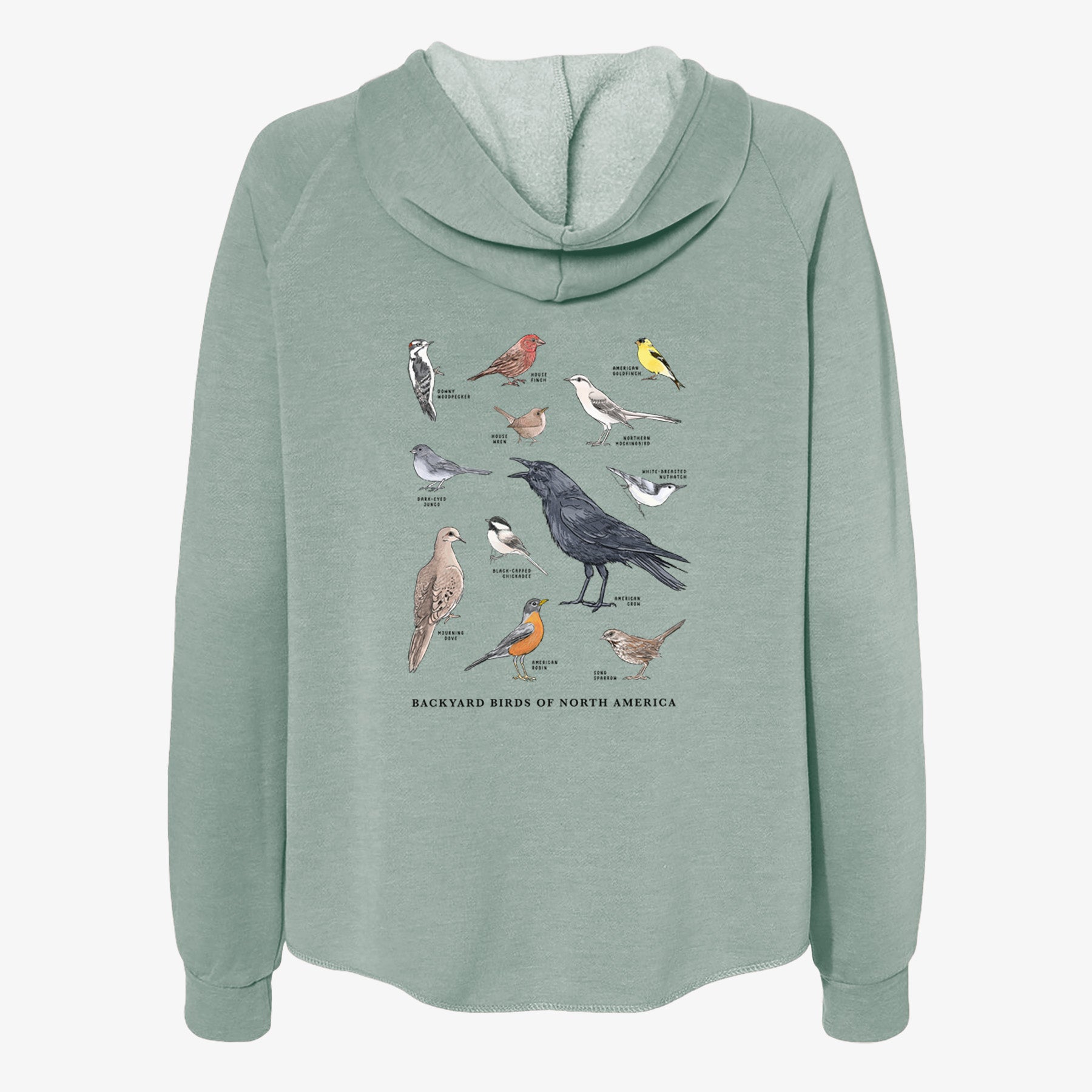 Common Backyard Birds of North America - Women's Cali Wave Zip-Up Sweatshirt