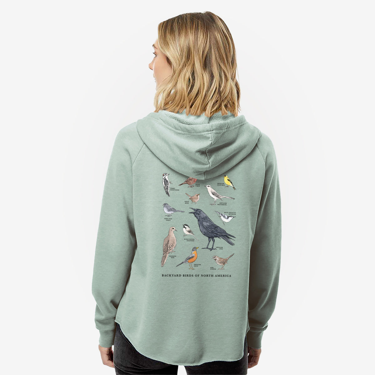 Common Backyard Birds of North America - Women&#39;s Cali Wave Zip-Up Sweatshirt