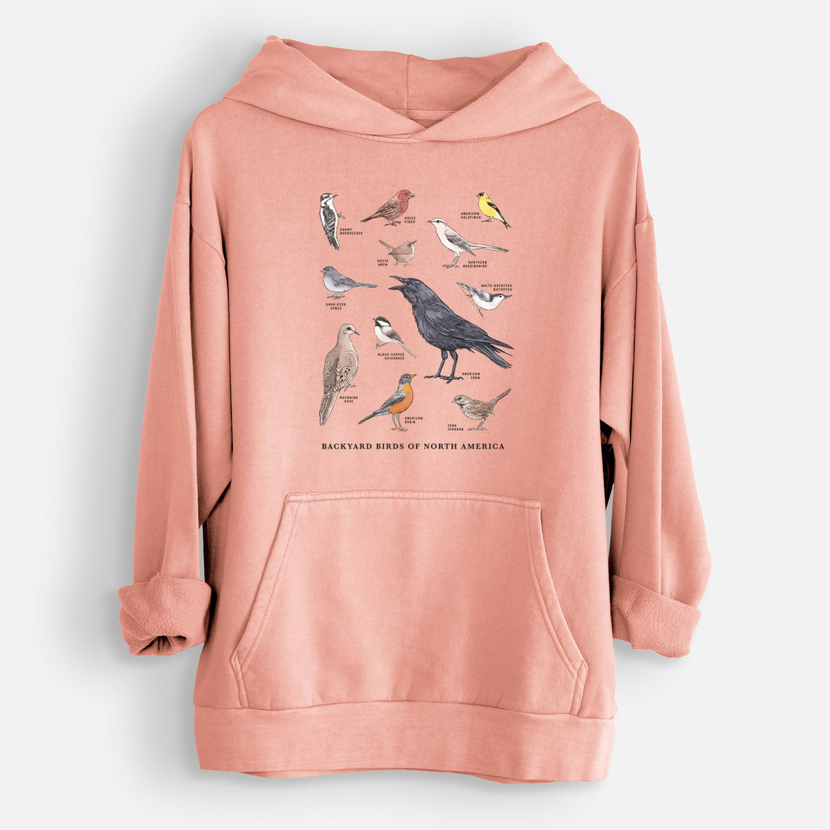 Common Backyard Birds of North America  - Urban Heavyweight Hoodie