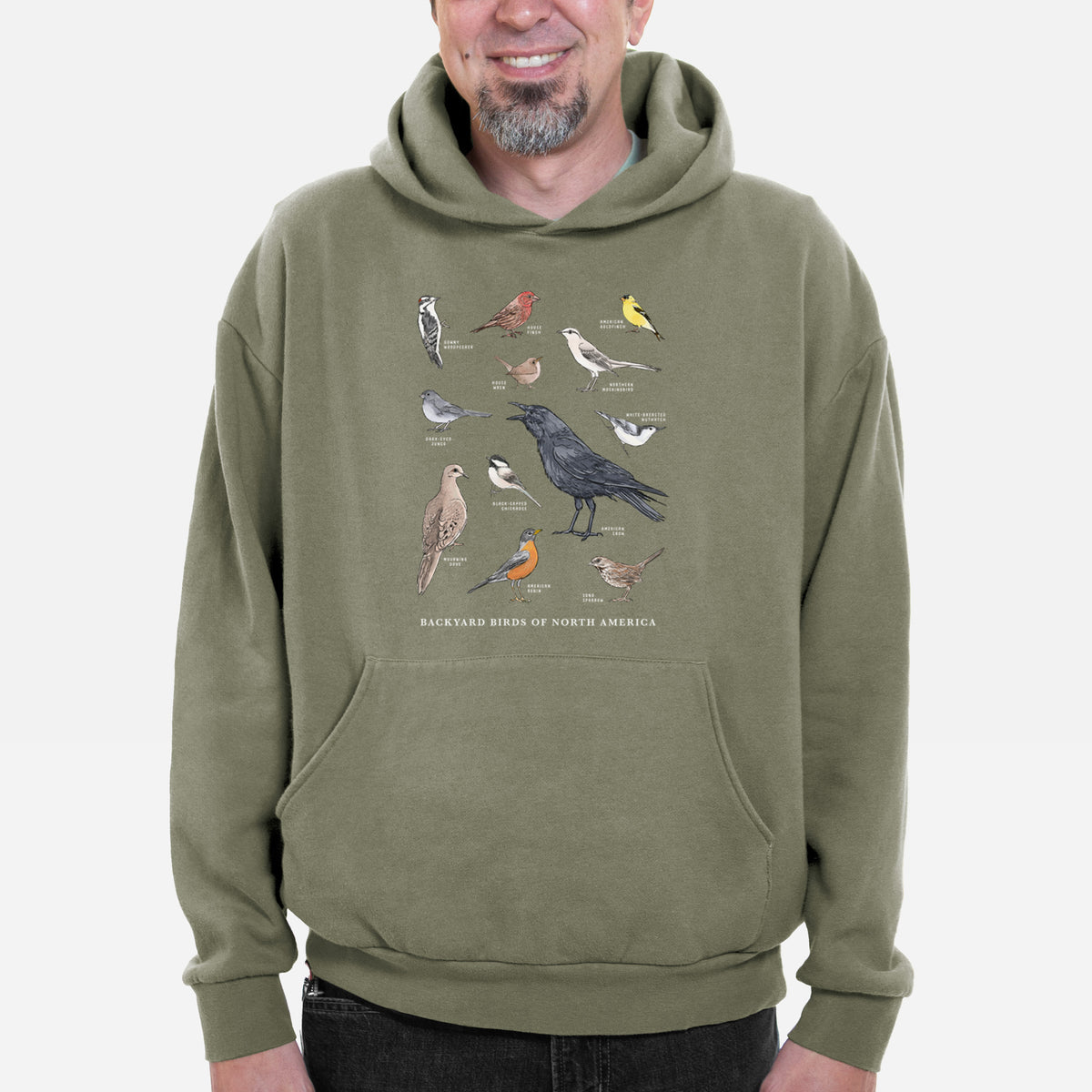 Common Backyard Birds of North America  - Bodega Midweight Hoodie