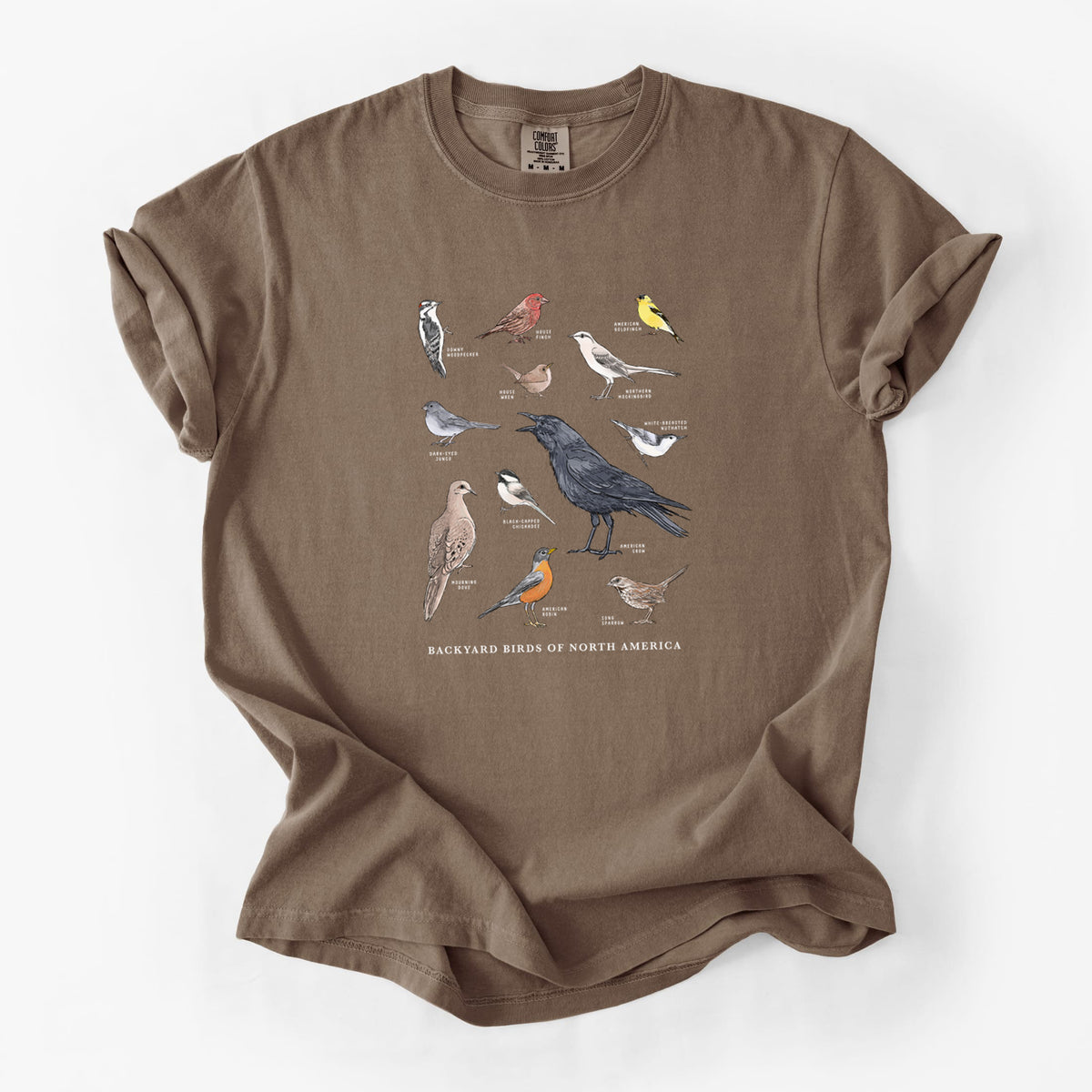 Common Backyard Birds of North America - Unisex Comfort Colors Garment-Dyed Heavyweight T-shirt