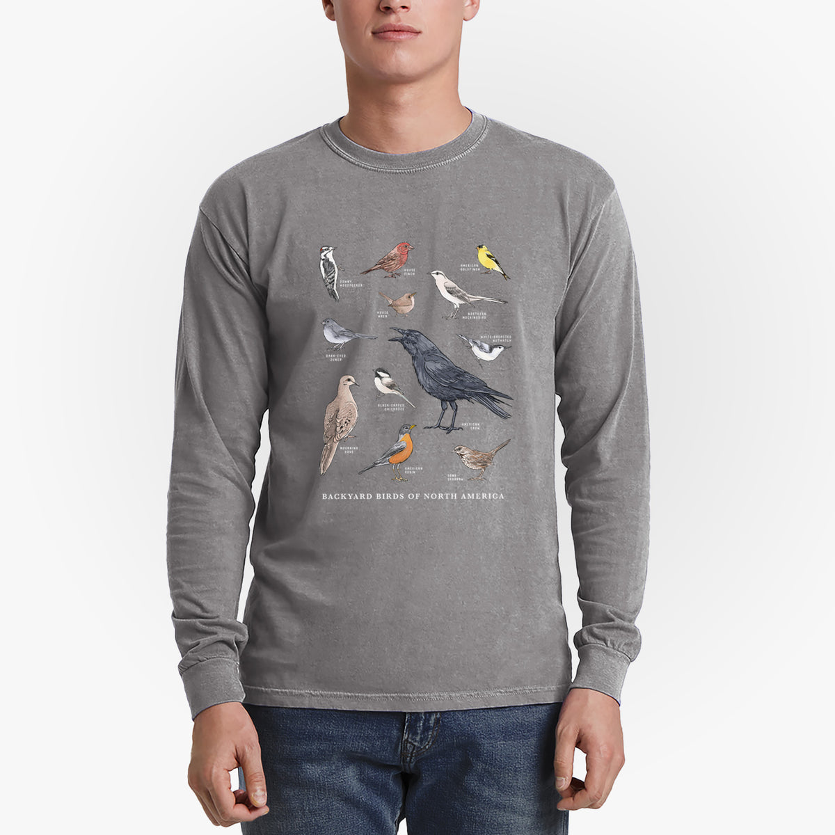 Common Backyard Birds of North America - Heavyweight 100% Cotton Long Sleeve