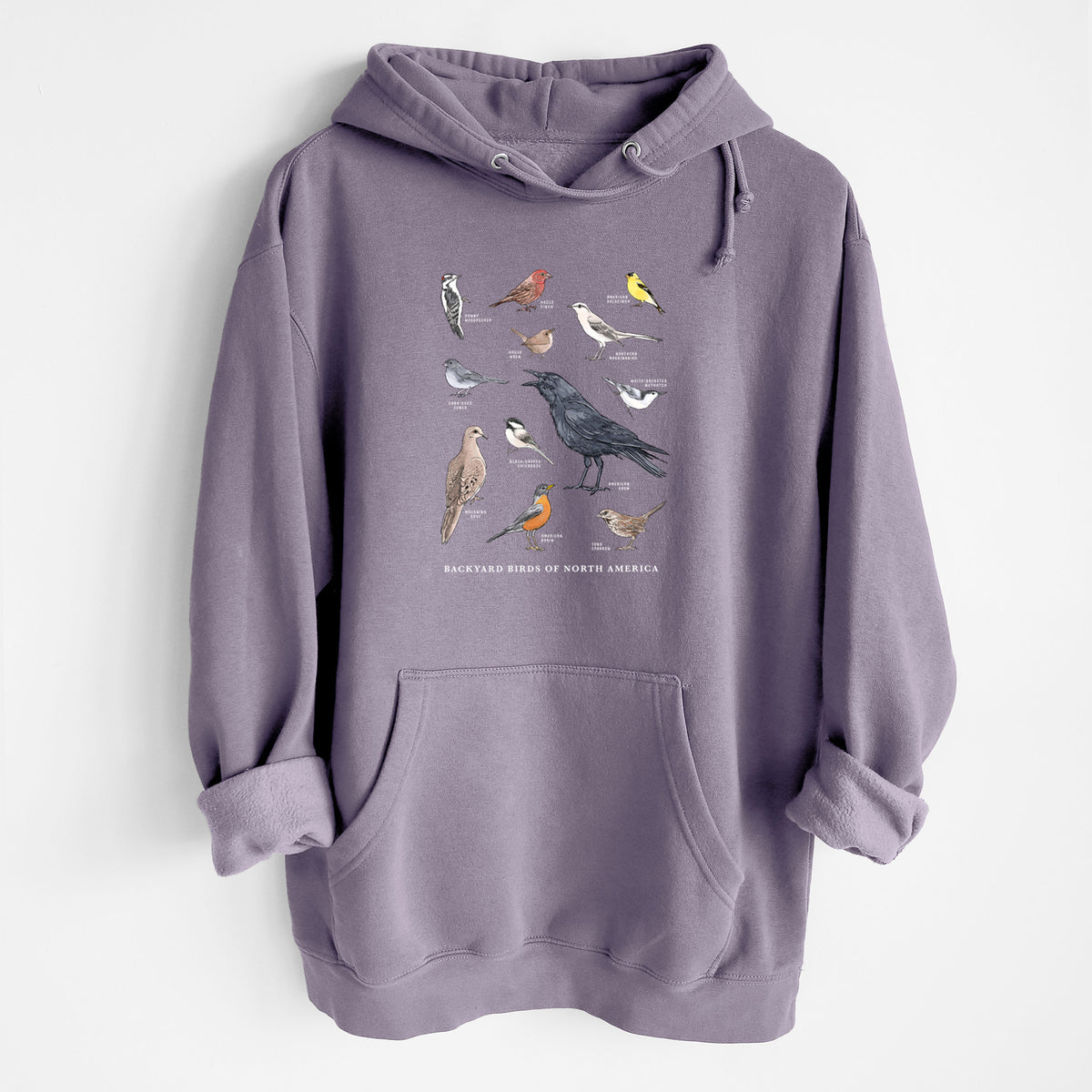 Common Backyard Birds of North America - Heavyweight Fleece Hoodie