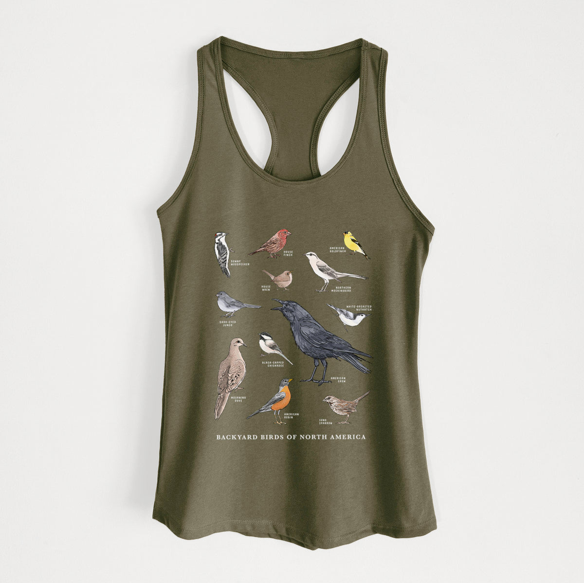 Common Backyard Birds of North America - Women&#39;s Racerback Tanktop