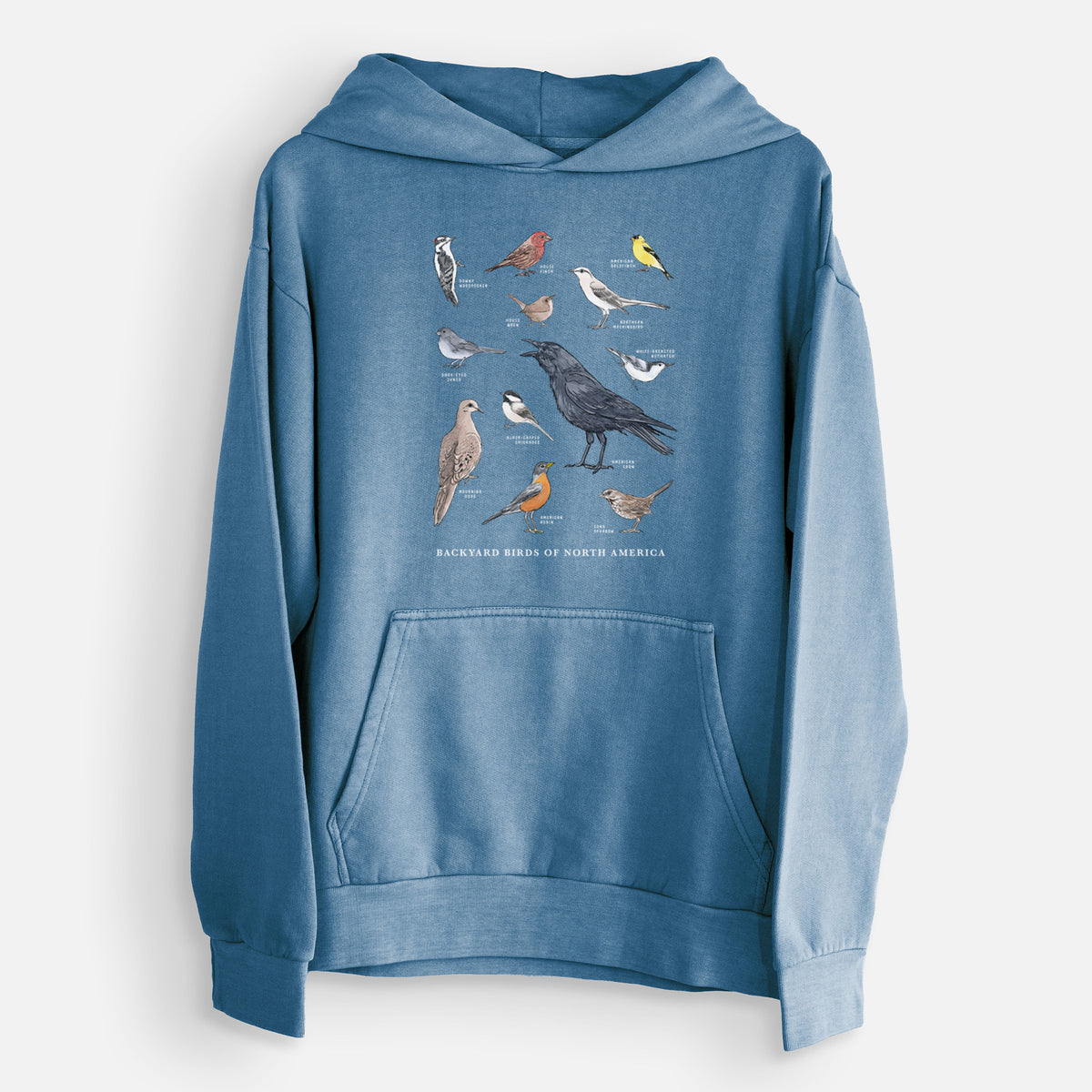 Common Backyard Birds of North America  - Urban Heavyweight Hoodie