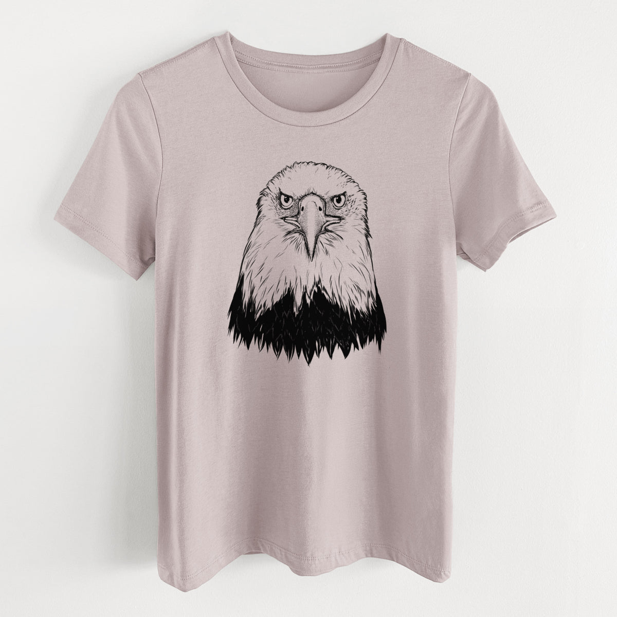 Haliaeetus Leucocephalus - American Bald Eagle - Women&#39;s Lightweight Relaxed Fit 100% Cotton Crewneck