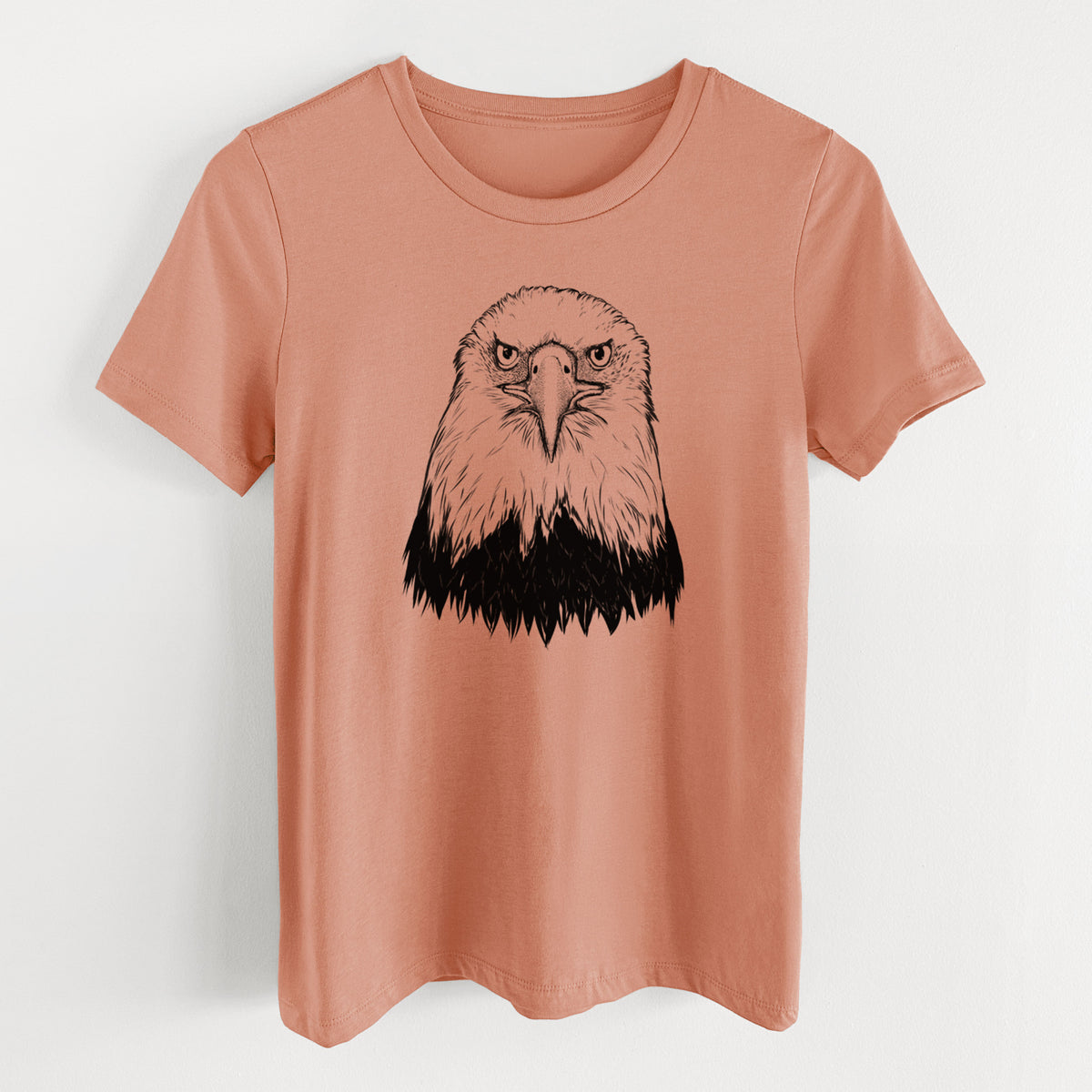 Haliaeetus Leucocephalus - American Bald Eagle - Women&#39;s Lightweight Relaxed Fit 100% Cotton Crewneck