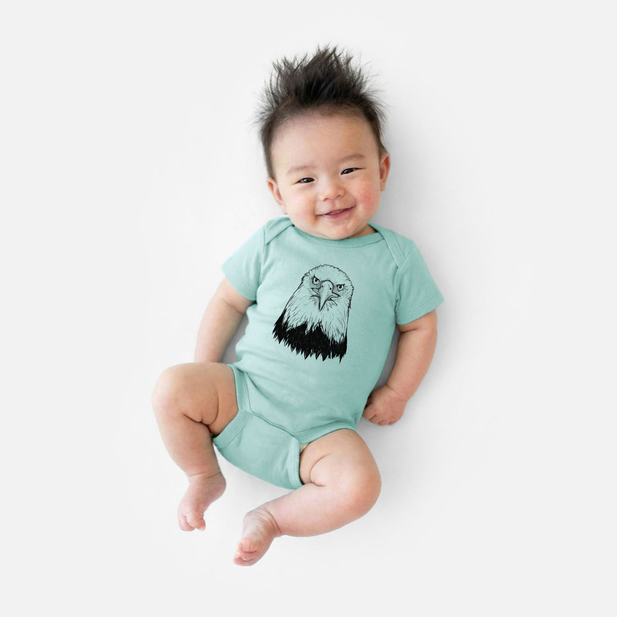 Haliaeetus Leucocephalus - American Bald Eagle - Baby Fine Jersey Bodysuit