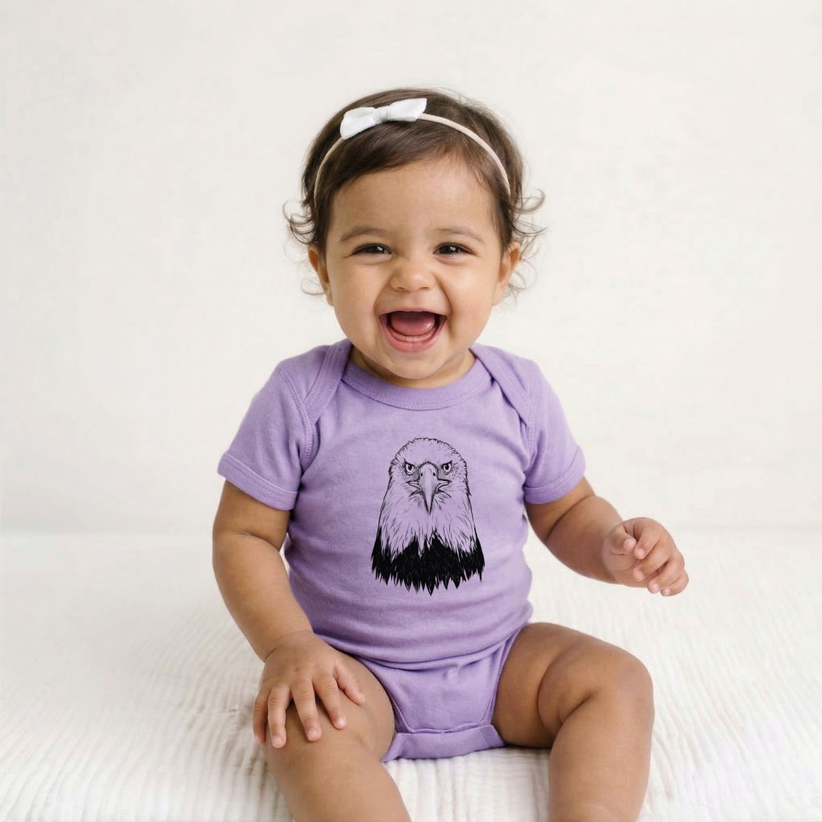 Haliaeetus Leucocephalus - American Bald Eagle - Baby Fine Jersey Bodysuit