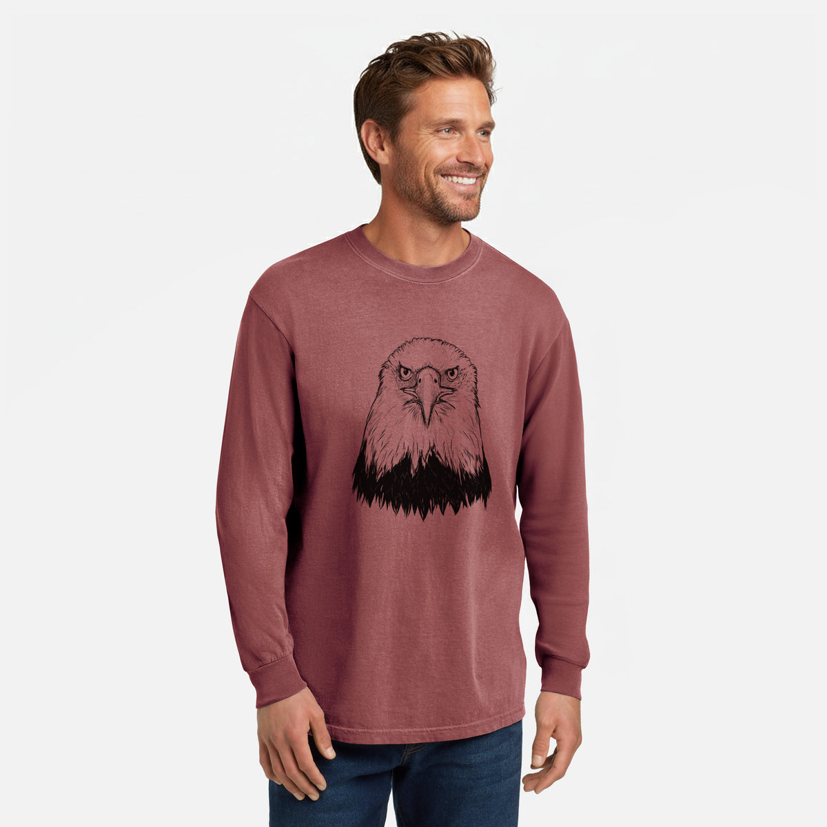 Haliaeetus Leucocephalus - American Bald Eagle - Unisex Comfort Colors 100% Cotton Long Sleeve