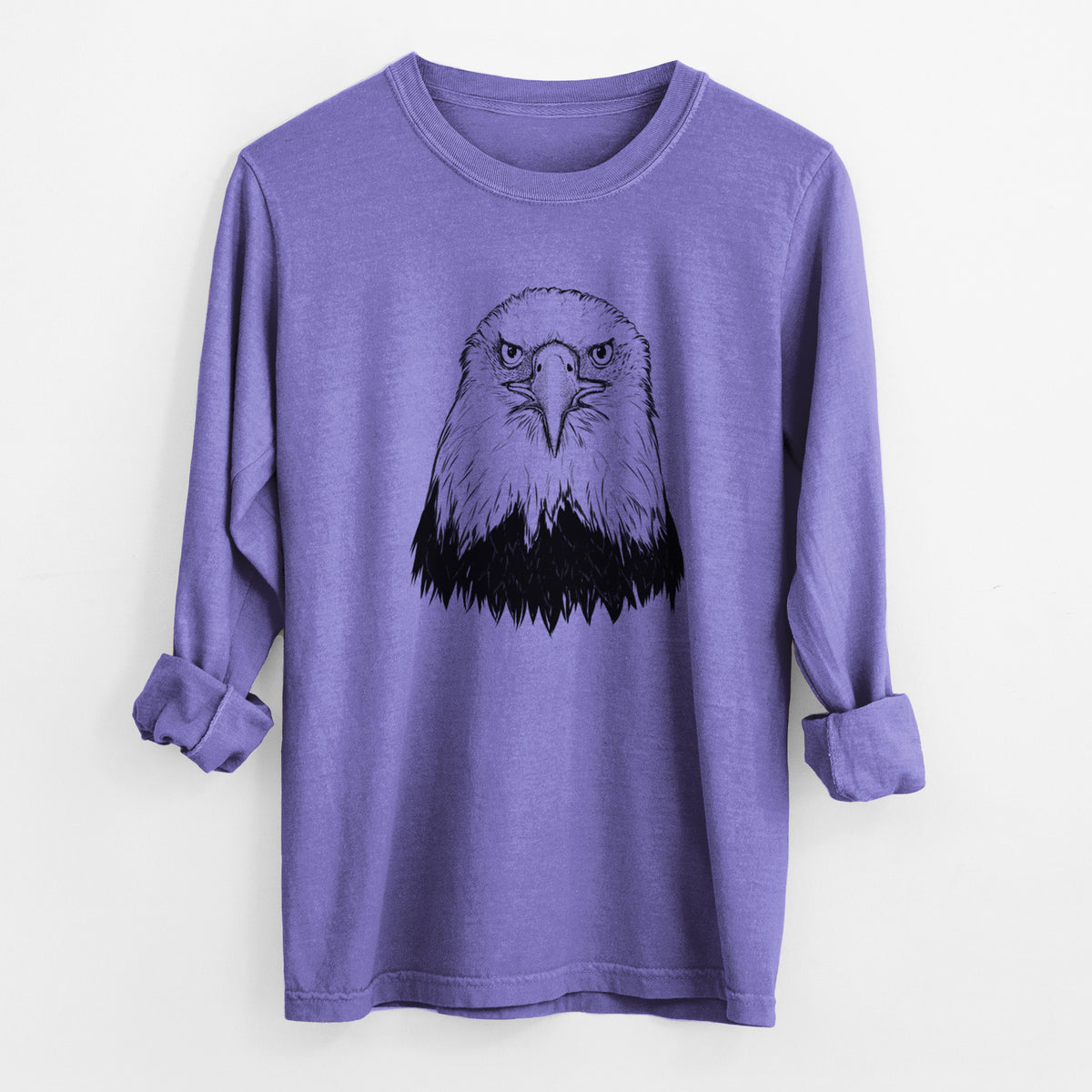 Haliaeetus Leucocephalus - American Bald Eagle - Unisex Comfort Colors 100% Cotton Long Sleeve
