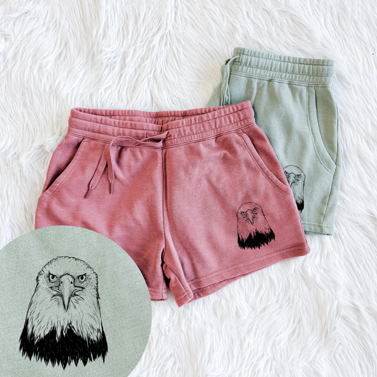 Haliaeetus Leucocephalus - American Bald Eagle - Women&#39;s Cali Wave Shorts