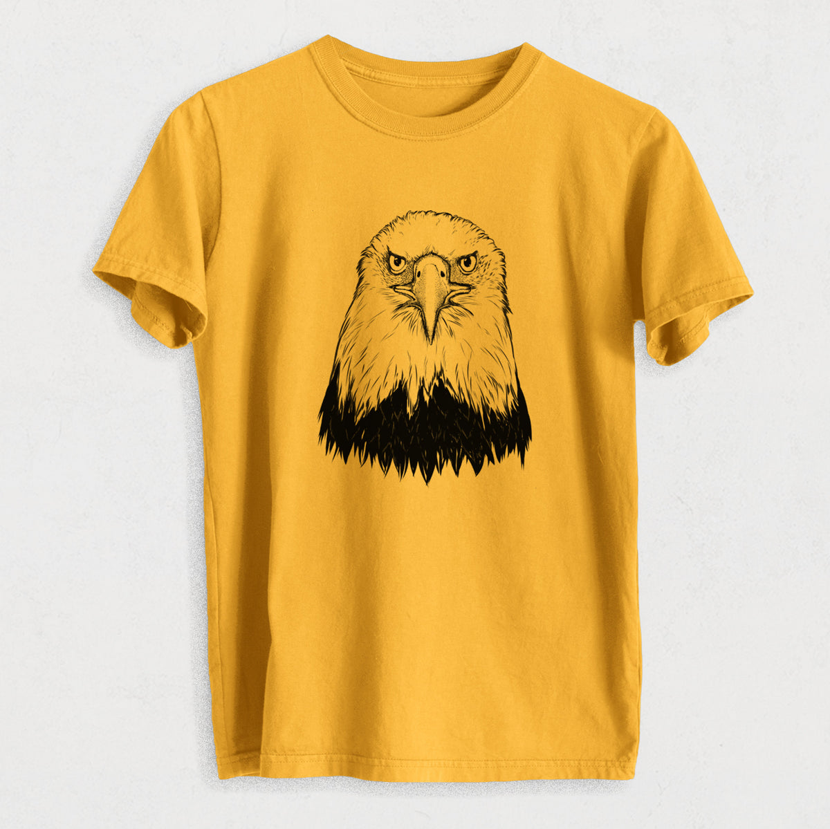 Haliaeetus Leucocephalus - American Bald Eagle - Heavyweight Men&#39;s 100% Organic Cotton Tee