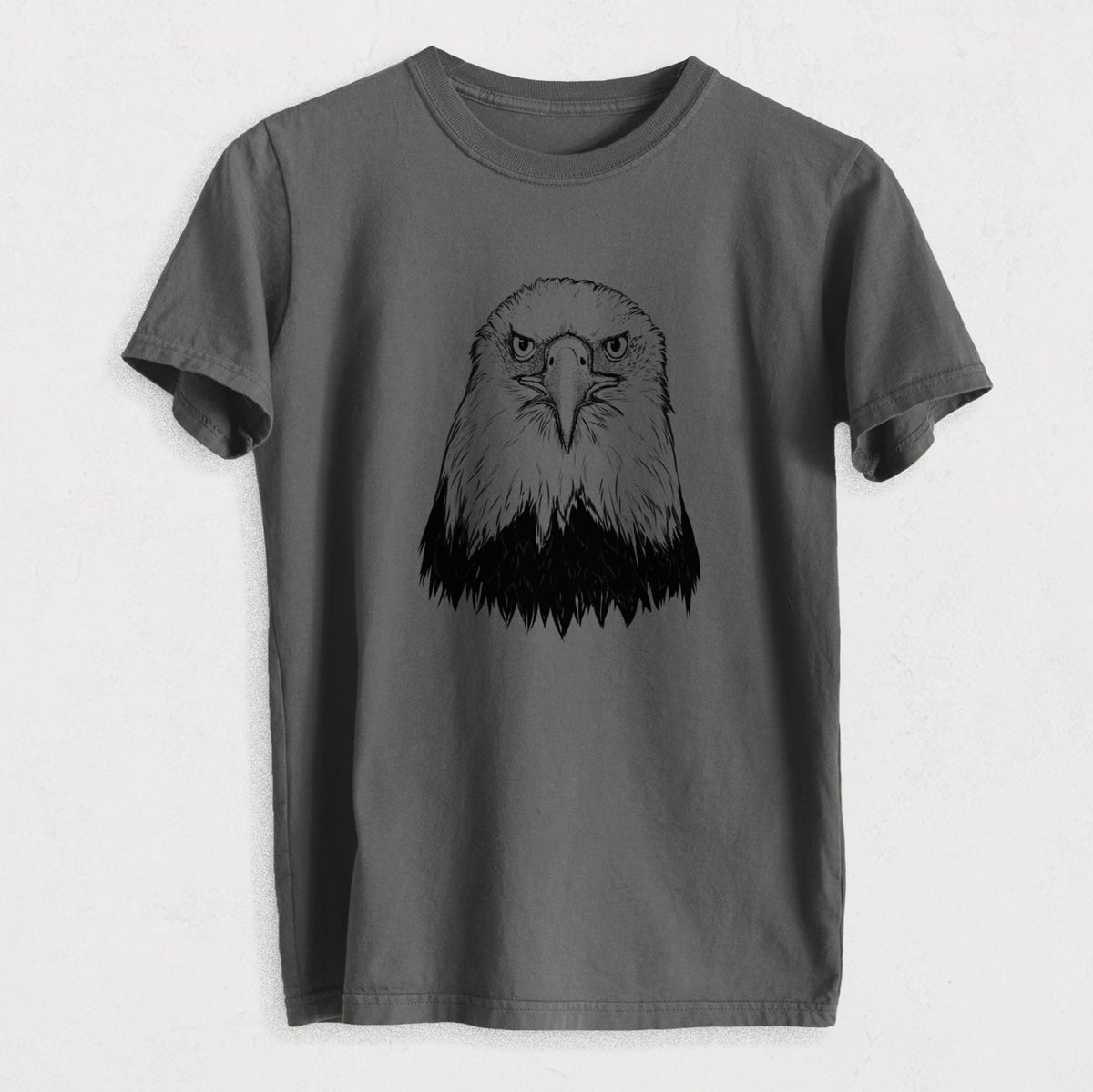 Haliaeetus Leucocephalus - American Bald Eagle - Heavyweight Men&#39;s 100% Organic Cotton Tee