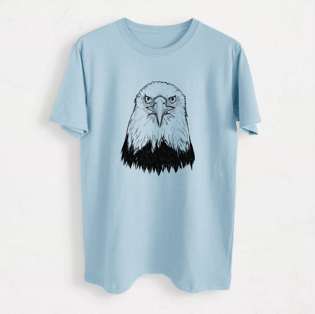 Haliaeetus Leucocephalus - American Bald Eagle - Heavyweight Men&#39;s 100% Organic Cotton Tee