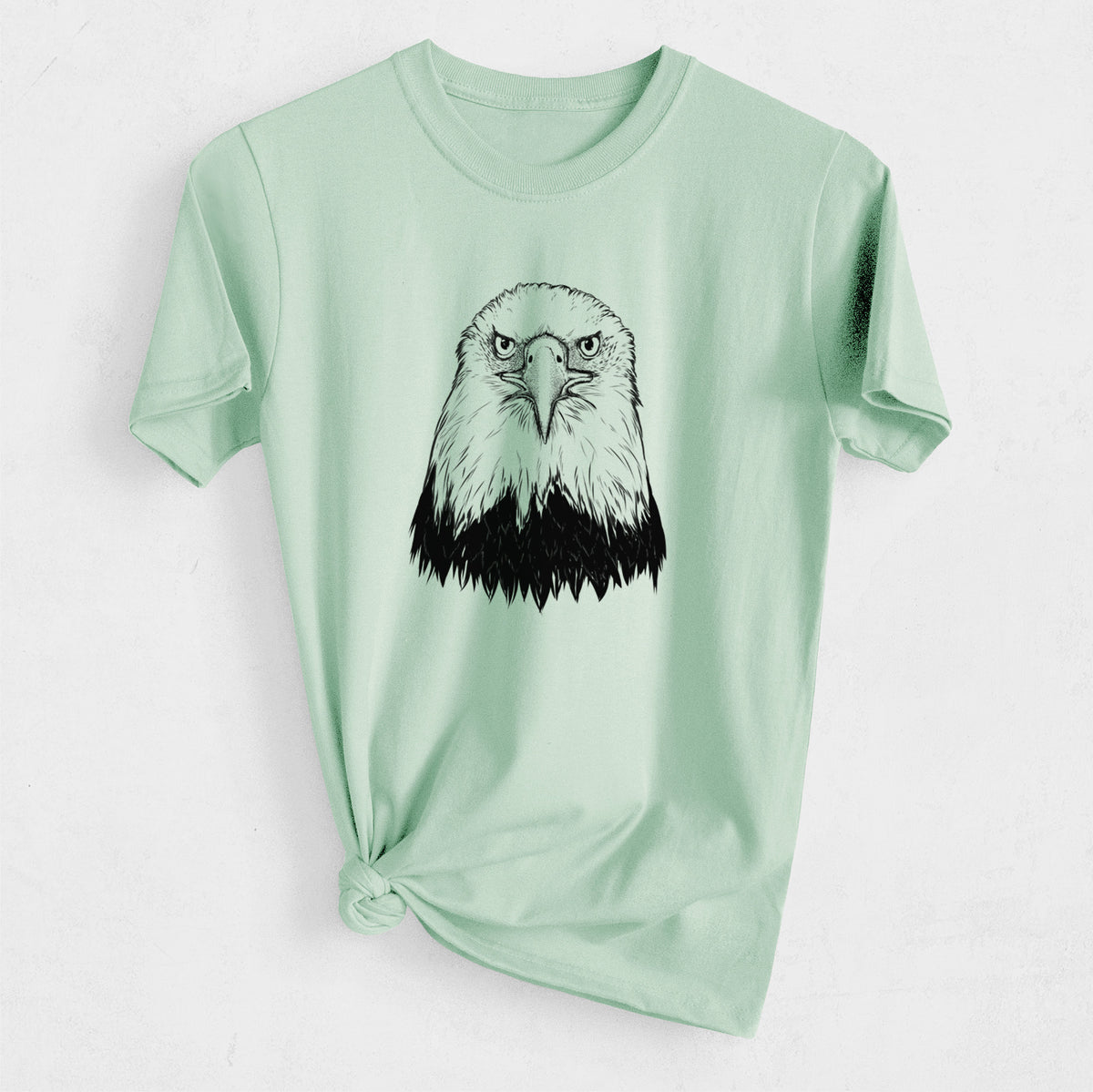 Haliaeetus Leucocephalus - American Bald Eagle - Heavyweight Men&#39;s 100% Organic Cotton Tee