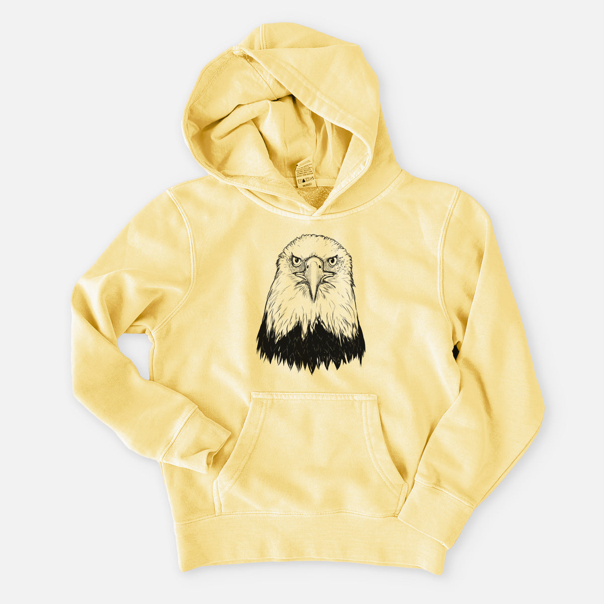 Haliaeetus Leucocephalus - American Bald Eagle - Youth Pigment Dyed Hoodie