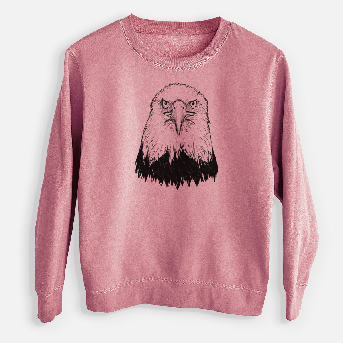 Haliaeetus Leucocephalus - American Bald Eagle - Youth Lightweight Crewneck Sweatshirt