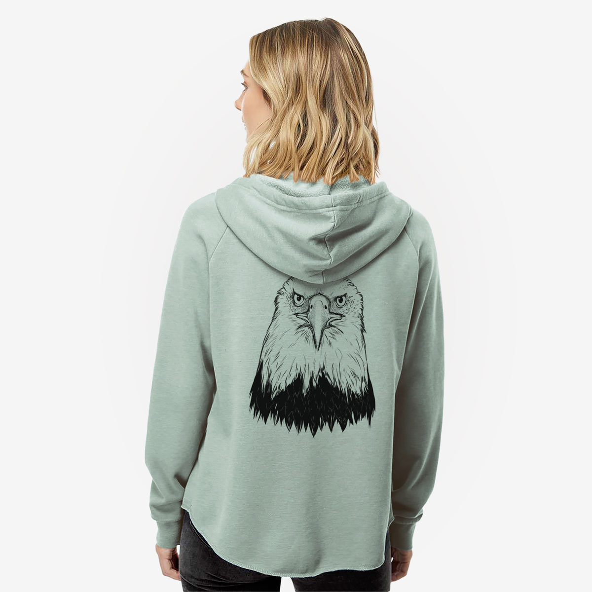Haliaeetus Leucocephalus - American Bald Eagle - Women's Cali Wave Zip-Up Sweatshirt