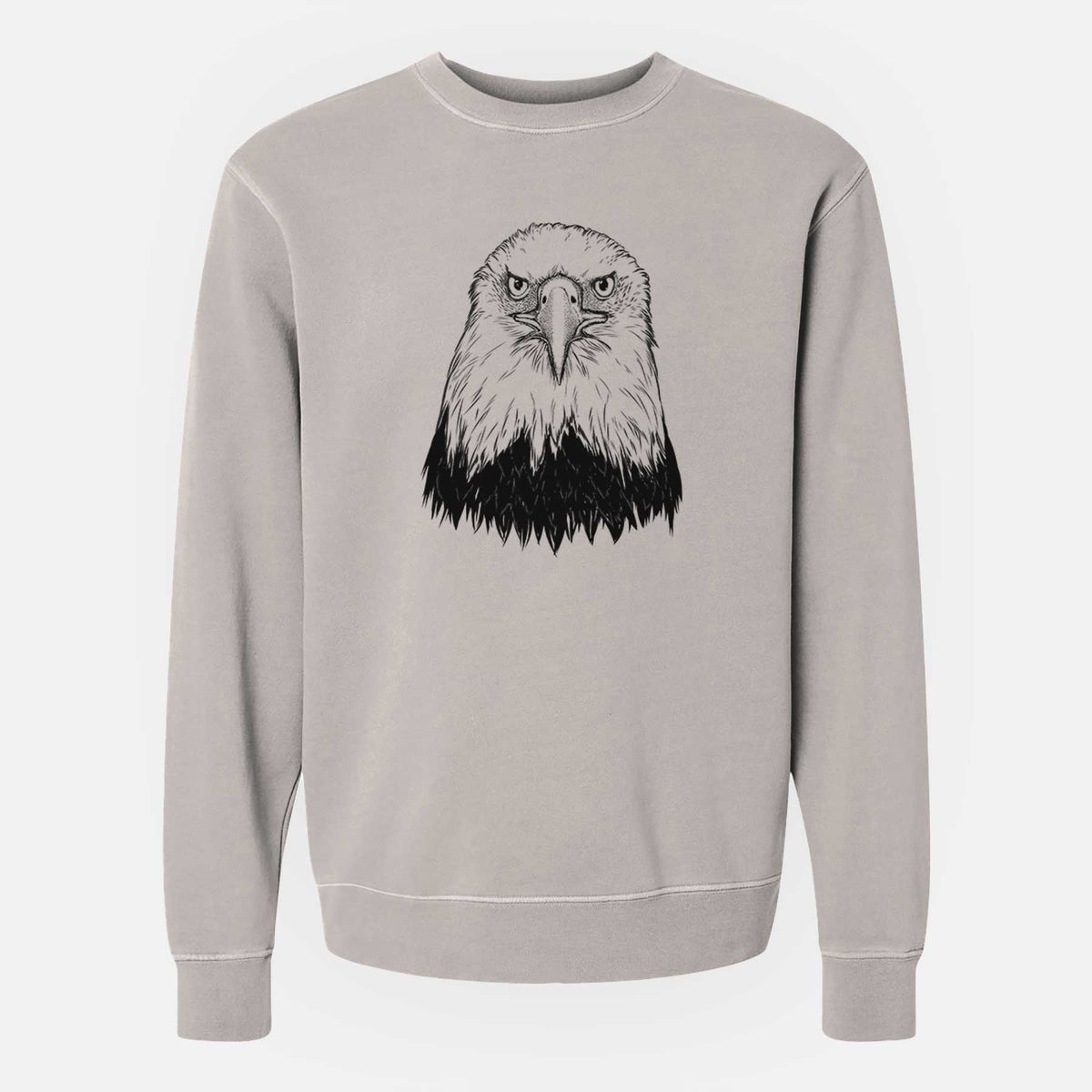 Haliaeetus Leucocephalus - American Bald Eagle - Unisex Pigment Dyed Crew Sweatshirt