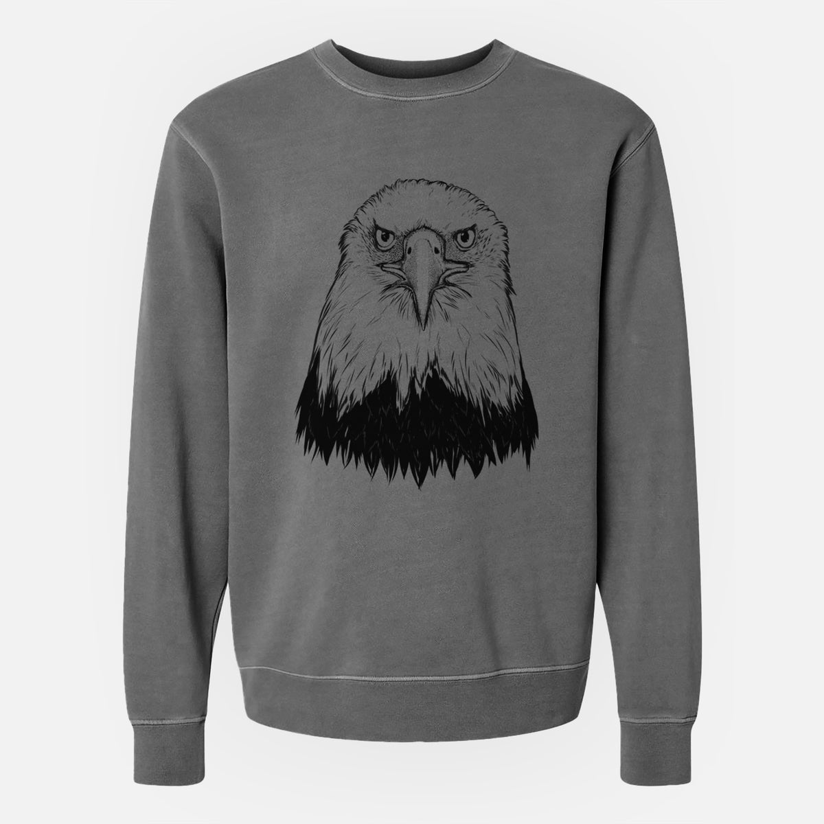 Haliaeetus Leucocephalus - American Bald Eagle - Unisex Pigment Dyed Crew Sweatshirt