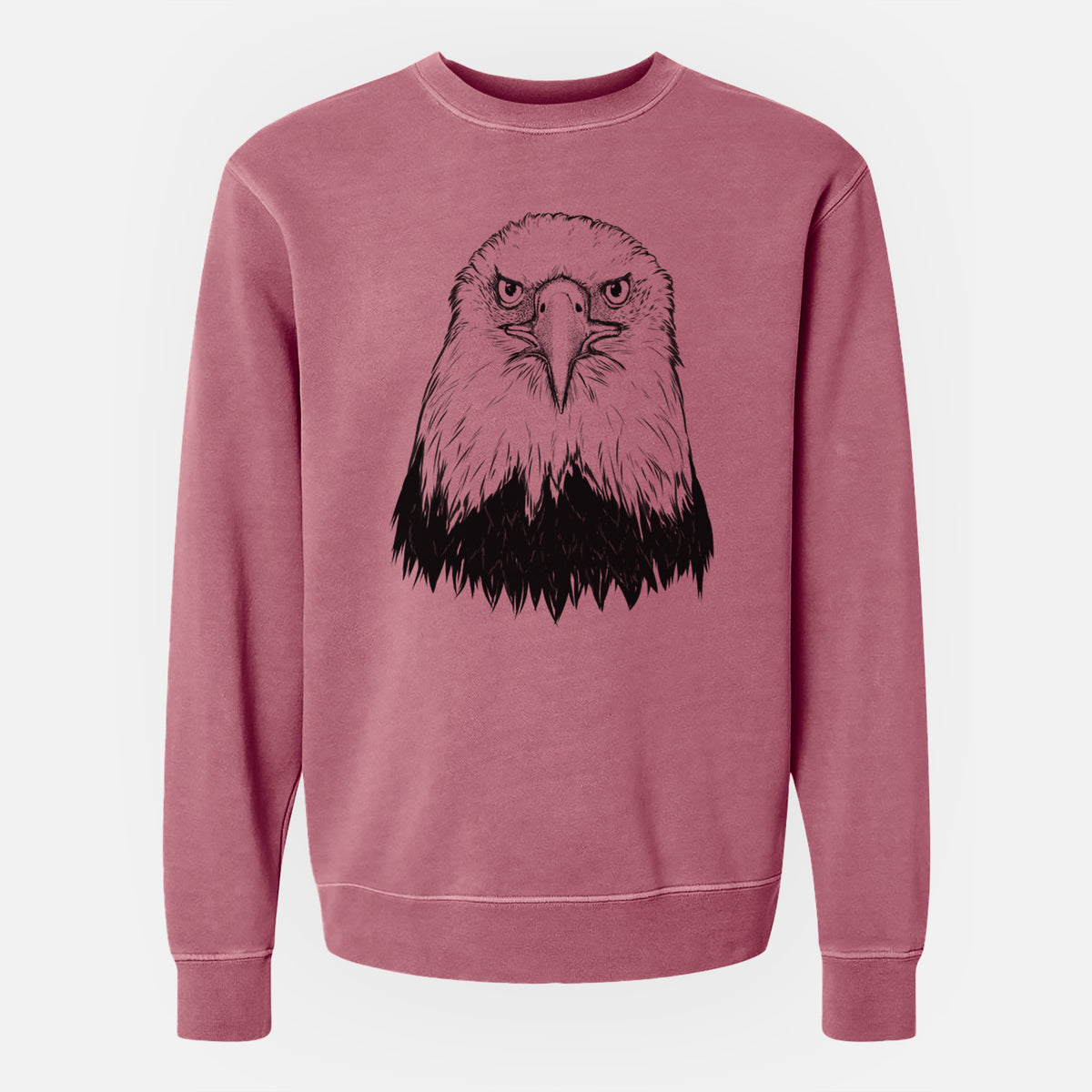 Haliaeetus Leucocephalus - American Bald Eagle - Unisex Pigment Dyed Crew Sweatshirt