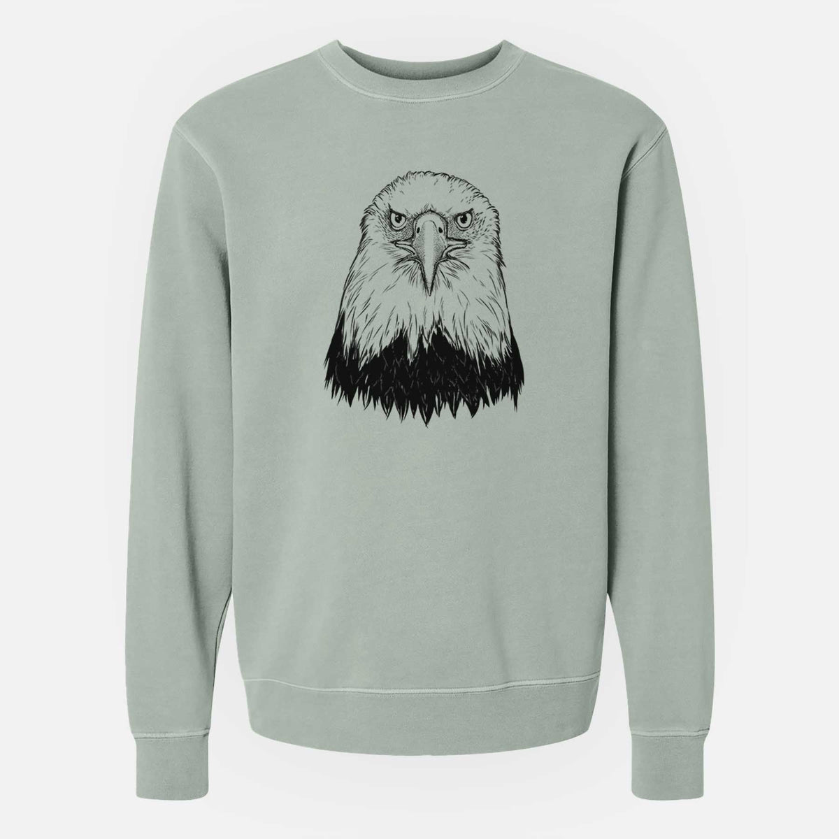 Haliaeetus Leucocephalus - American Bald Eagle - Unisex Pigment Dyed Crew Sweatshirt