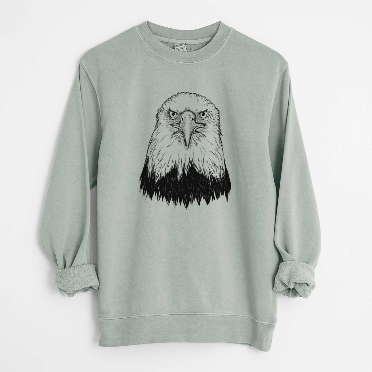 Haliaeetus Leucocephalus - American Bald Eagle - Unisex Pigment Dyed Crew Sweatshirt